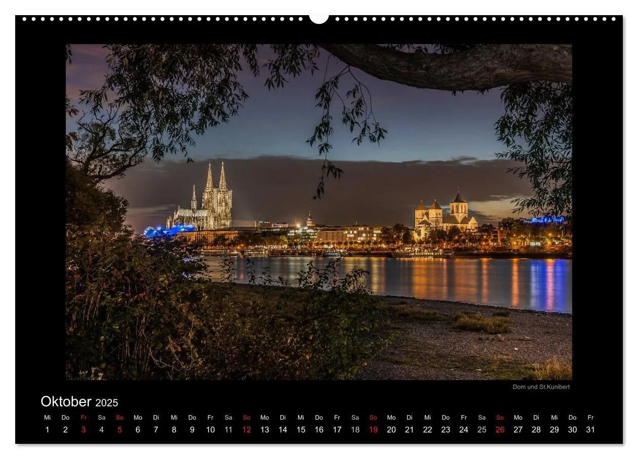 Bild: 9783435781706 | Köln - Nachts 2025 (Wandkalender 2025 DIN A2 quer), CALVENDO...