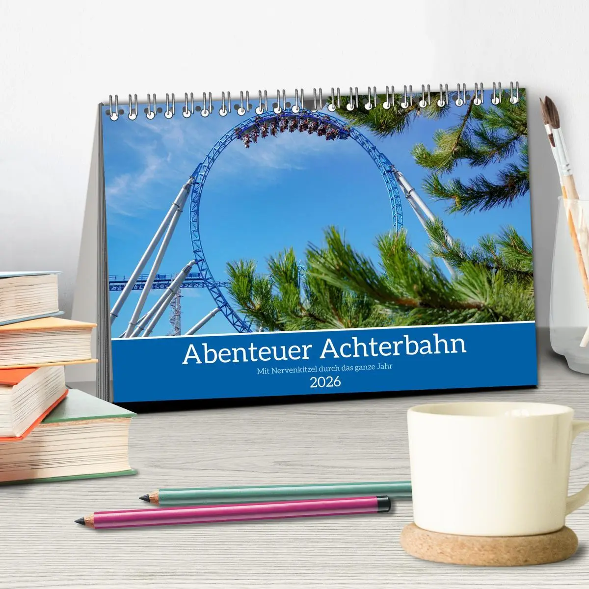 Bild: 9783457251706 | Abenteuer Achterbahn (Tischkalender 2026 DIN A5 quer), CALVENDO...