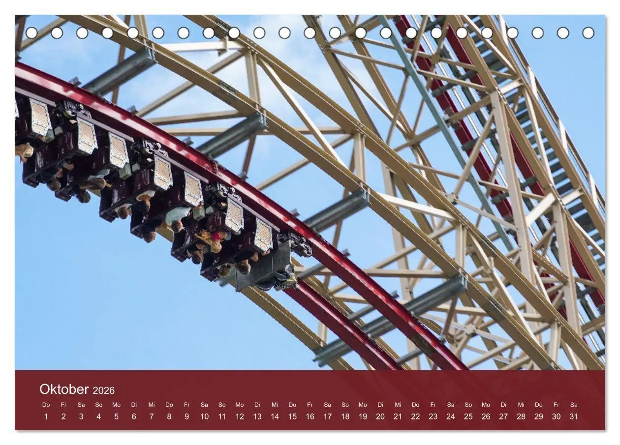 Bild: 9783457251706 | Abenteuer Achterbahn (Tischkalender 2026 DIN A5 quer), CALVENDO...