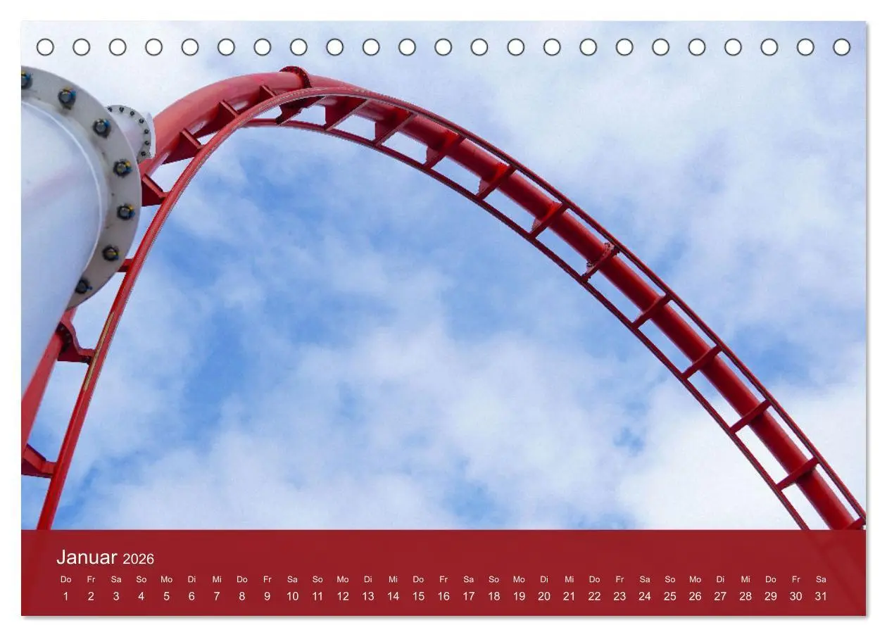Bild: 9783457251706 | Abenteuer Achterbahn (Tischkalender 2026 DIN A5 quer), CALVENDO...
