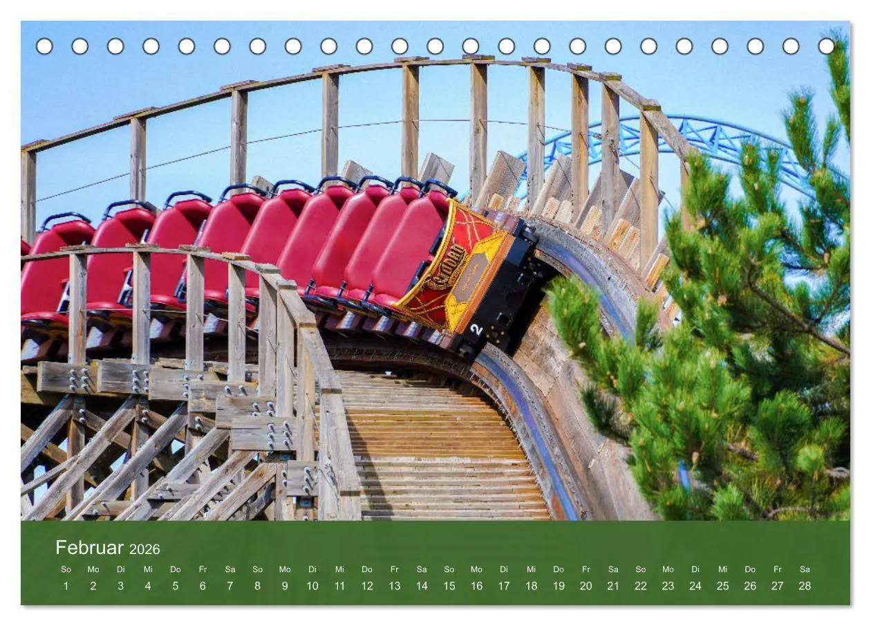 Bild: 9783457251706 | Abenteuer Achterbahn (Tischkalender 2026 DIN A5 quer), CALVENDO...