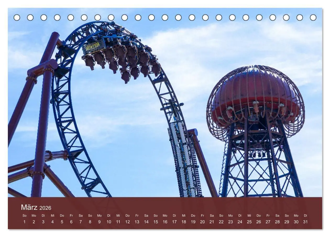 Bild: 9783457251706 | Abenteuer Achterbahn (Tischkalender 2026 DIN A5 quer), CALVENDO...