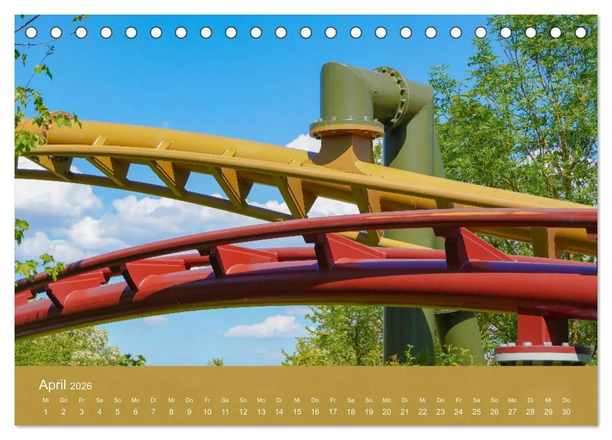 Bild: 9783457251706 | Abenteuer Achterbahn (Tischkalender 2026 DIN A5 quer), CALVENDO...