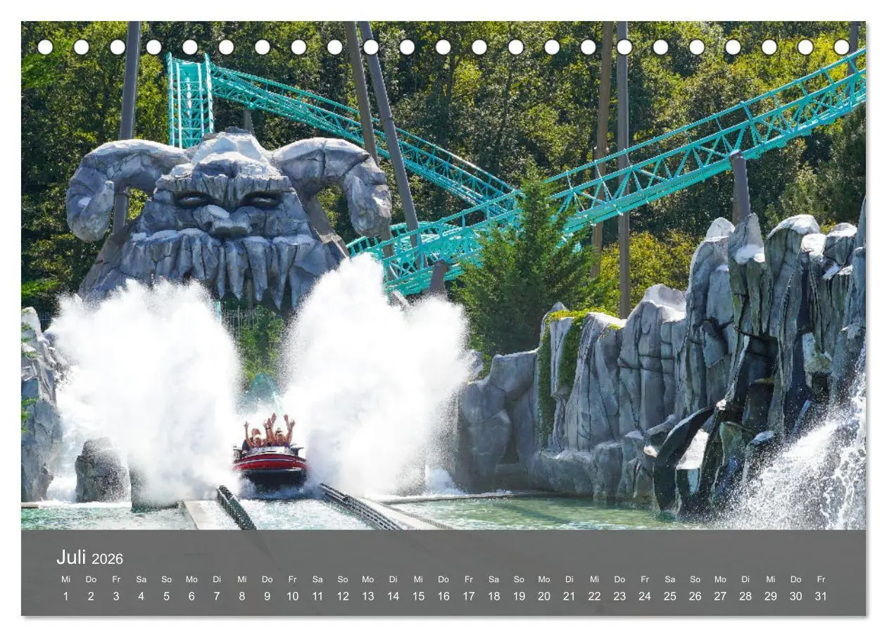 Bild: 9783457251706 | Abenteuer Achterbahn (Tischkalender 2026 DIN A5 quer), CALVENDO...