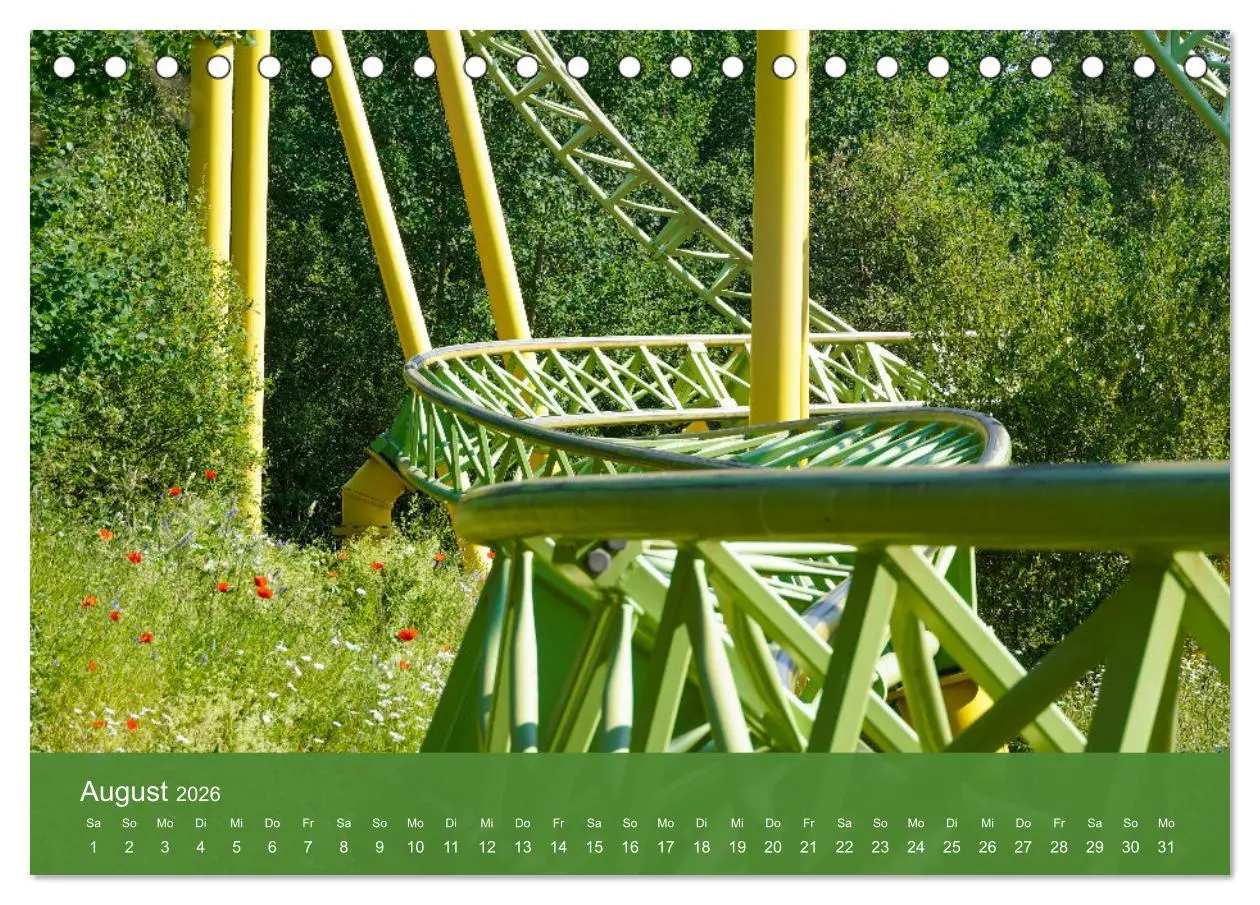 Bild: 9783457251706 | Abenteuer Achterbahn (Tischkalender 2026 DIN A5 quer), CALVENDO...