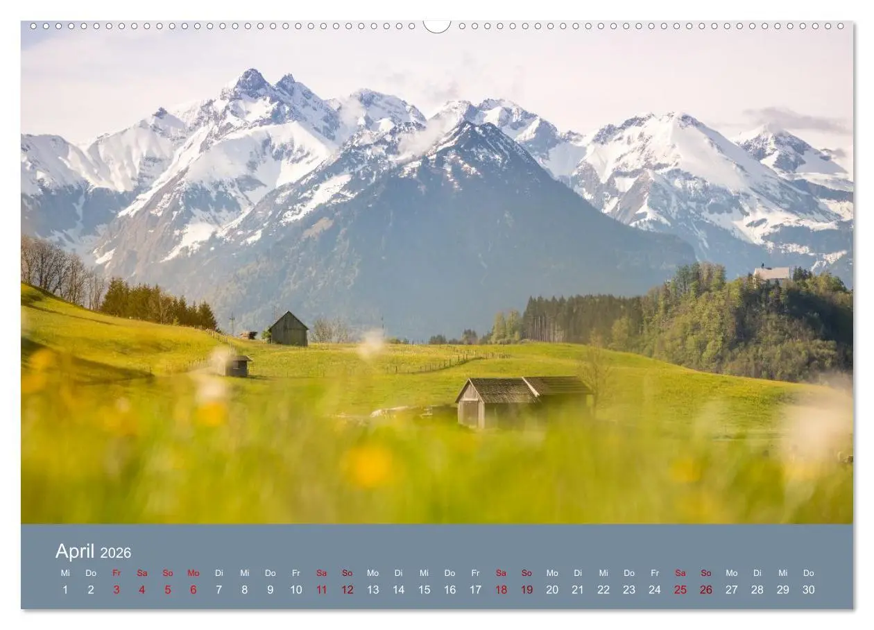 Bild: 9783457941706 | Heimweh Allgäu 2026 (Wandkalender 2026 DIN A2 quer), CALVENDO...
