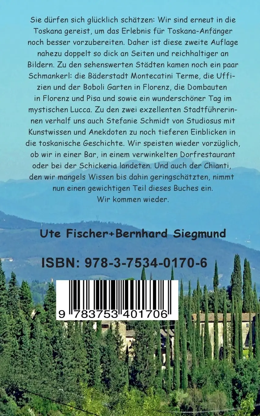Rückseite: 9783753401706 | Toskana für Anfänger | Ute Fischer (u. a.) | Taschenbuch | Paperback