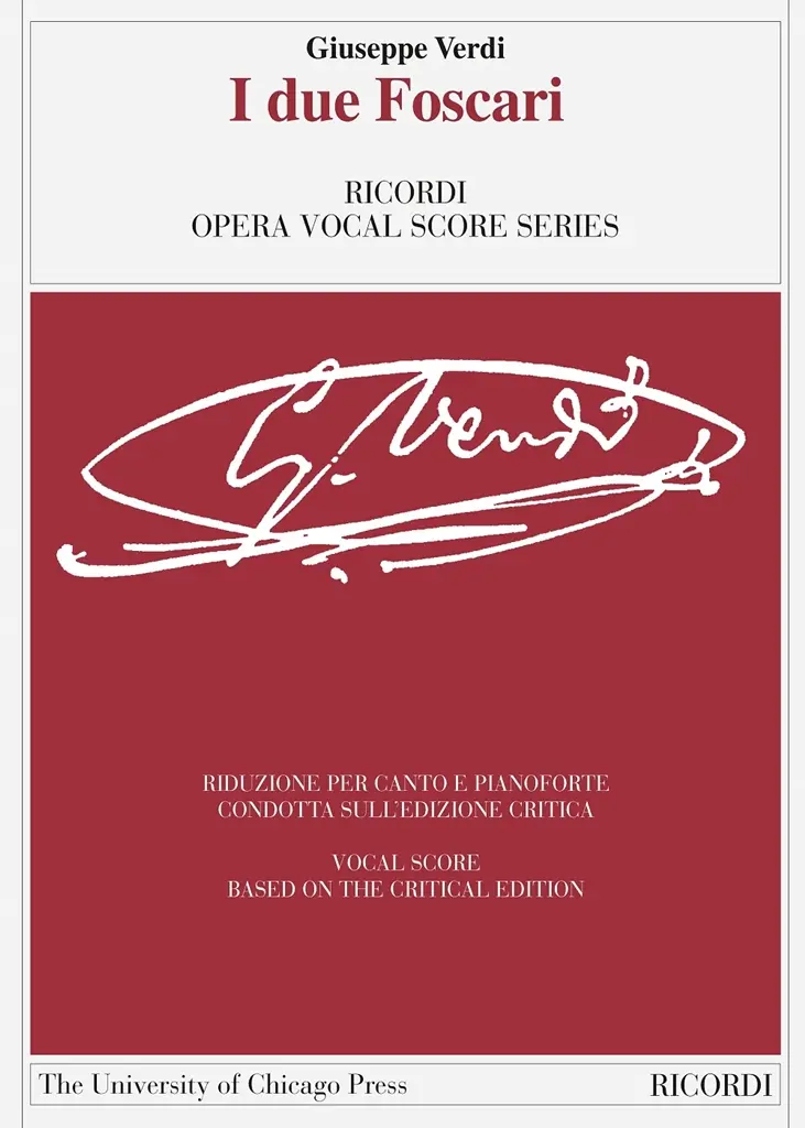 Cover: 9790041401706 | I due Foscari | Giuseppe Verdi | Opera Vocal Score Series (Ricordi)