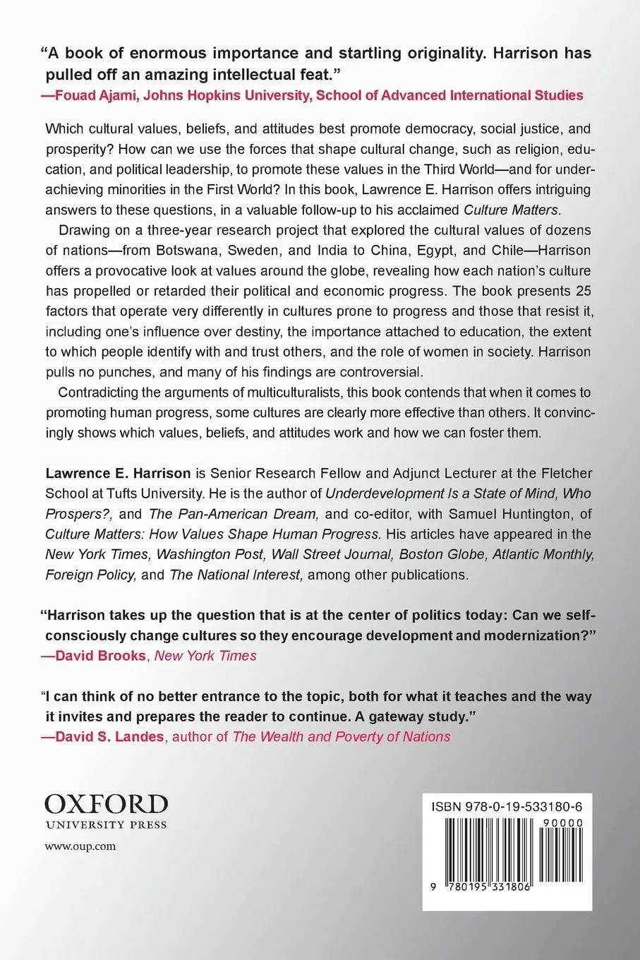 Rückseite: 9780195331806 | The Central Liberal Truth | Lawrence E. Harrison | Taschenbuch | 2008
