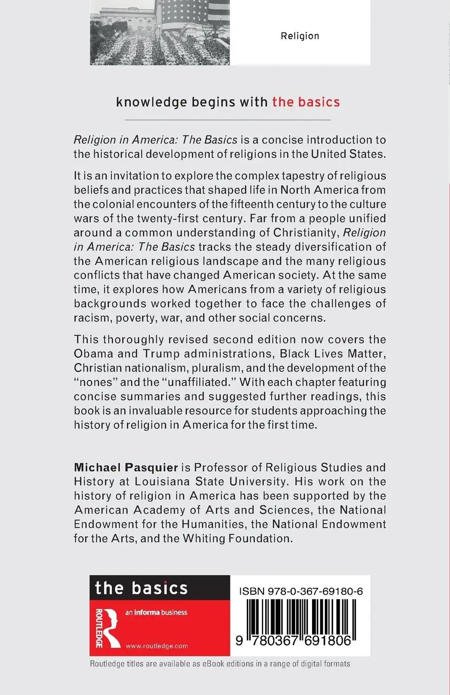 Rückseite: 9780367691806 | Religion in America | The Basics | Michael Pasquier | Taschenbuch