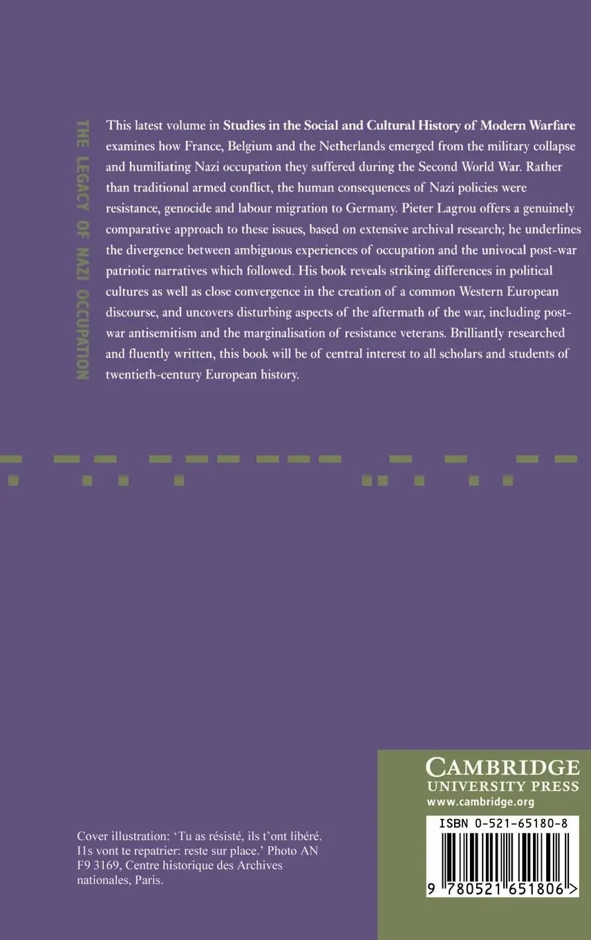 Rückseite: 9780521651806 | The Legacy of Nazi Occupation | Pieter Lagrou | Buch | Gebunden | 2003