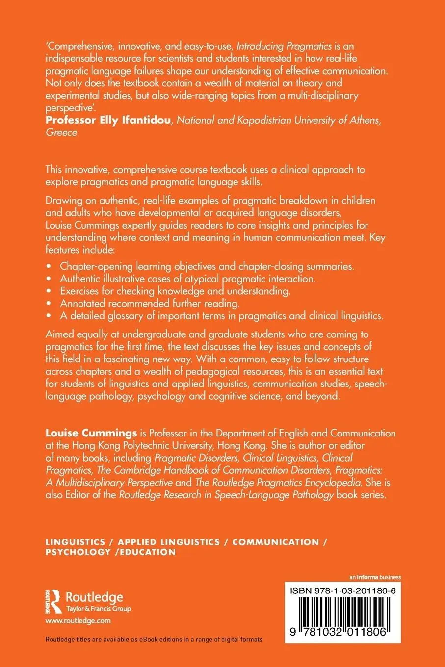 Rückseite: 9781032011806 | Introducing Pragmatics | A Clinical Approach | Louise Cummings | Buch