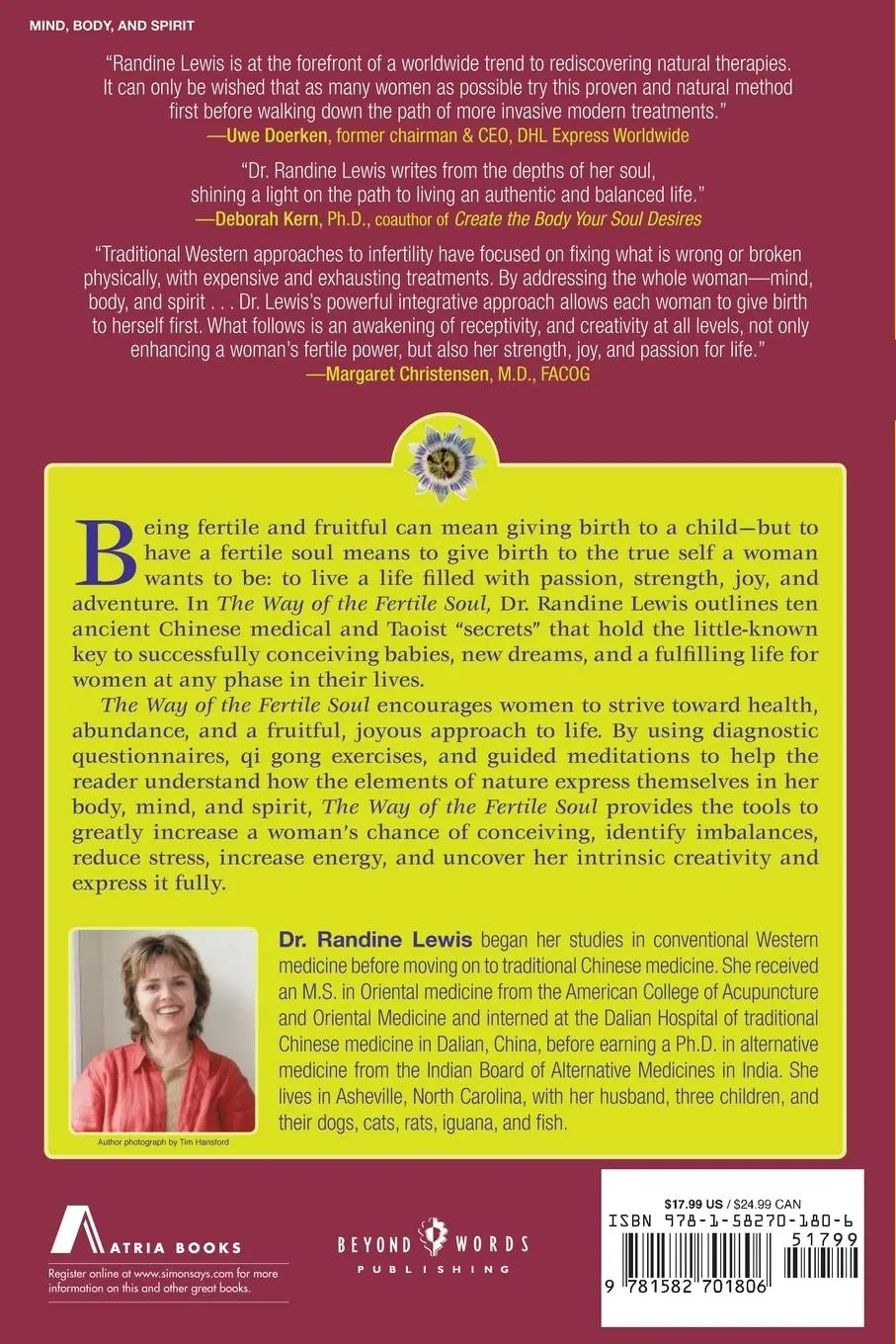 Rückseite: 9781582701806 | The Way of the Fertile Soul | Randine Lewis | Taschenbuch | No Series