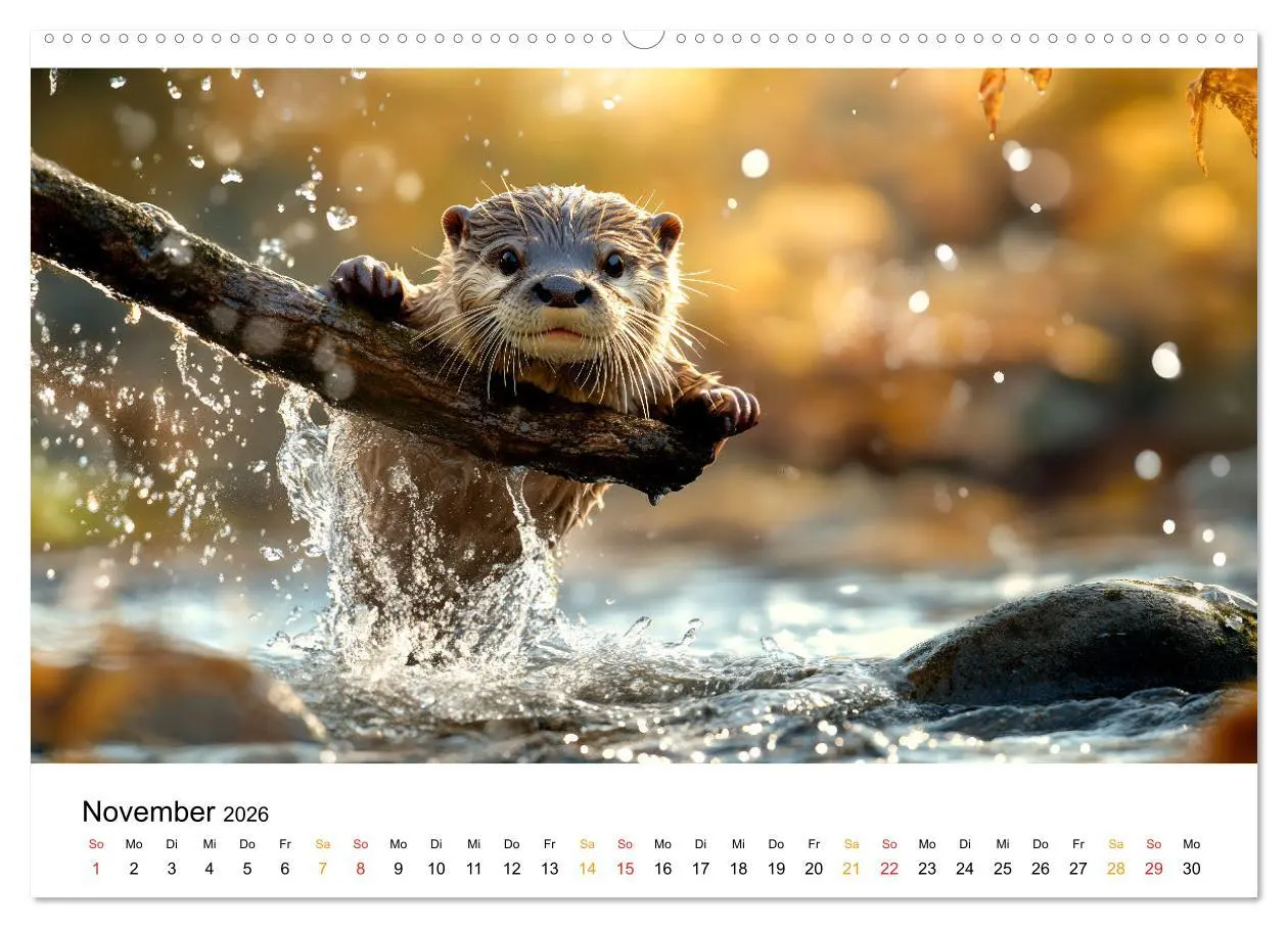 Bild: 9783457311806 | Wilde Heimat - Fischotter (Wandkalender 2026 DIN A2 quer), CALVENDO...