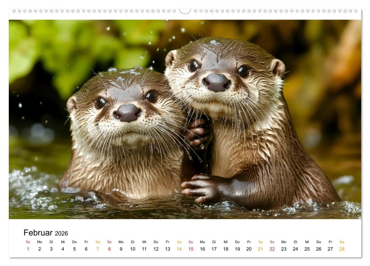 Bild: 9783457311806 | Wilde Heimat - Fischotter (Wandkalender 2026 DIN A2 quer), CALVENDO...