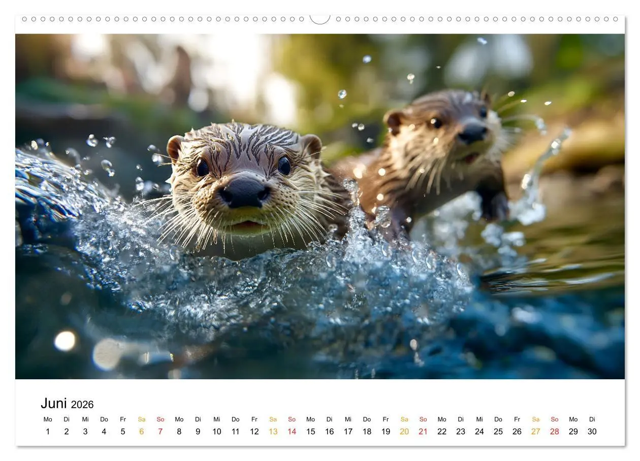 Bild: 9783457311806 | Wilde Heimat - Fischotter (Wandkalender 2026 DIN A2 quer), CALVENDO...