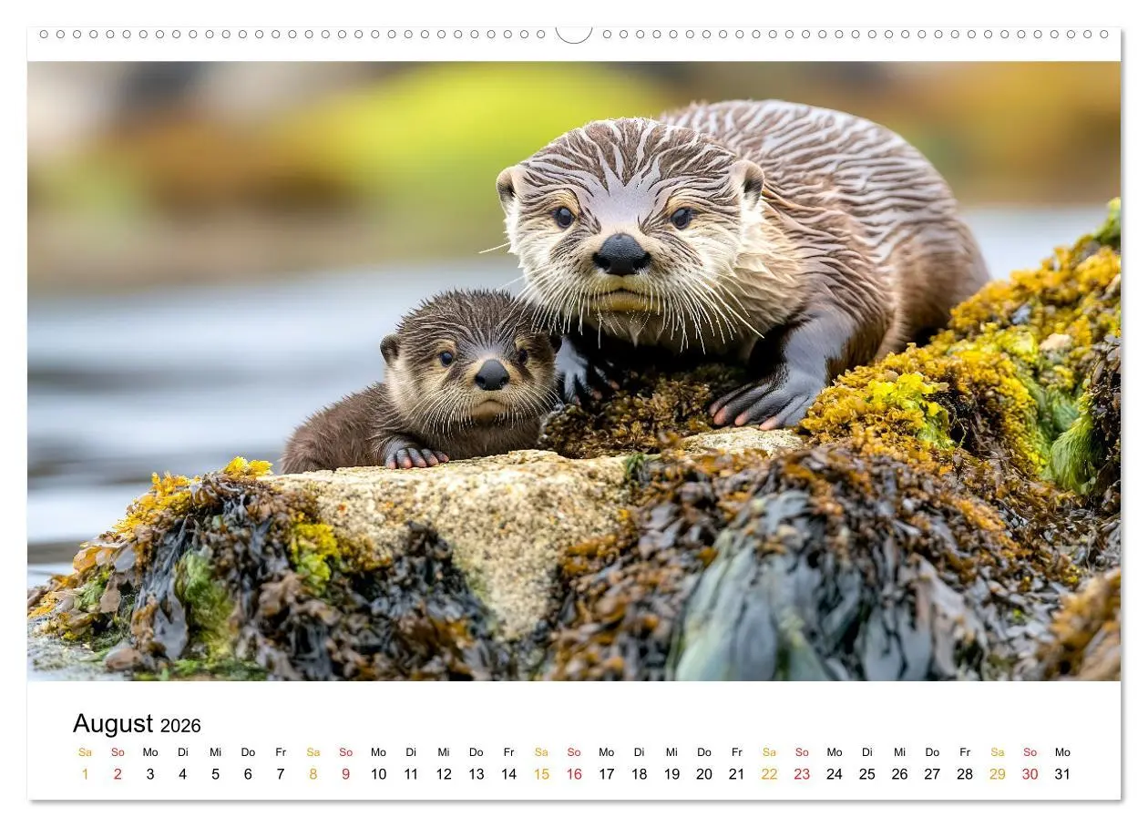 Bild: 9783457311806 | Wilde Heimat - Fischotter (Wandkalender 2026 DIN A2 quer), CALVENDO...