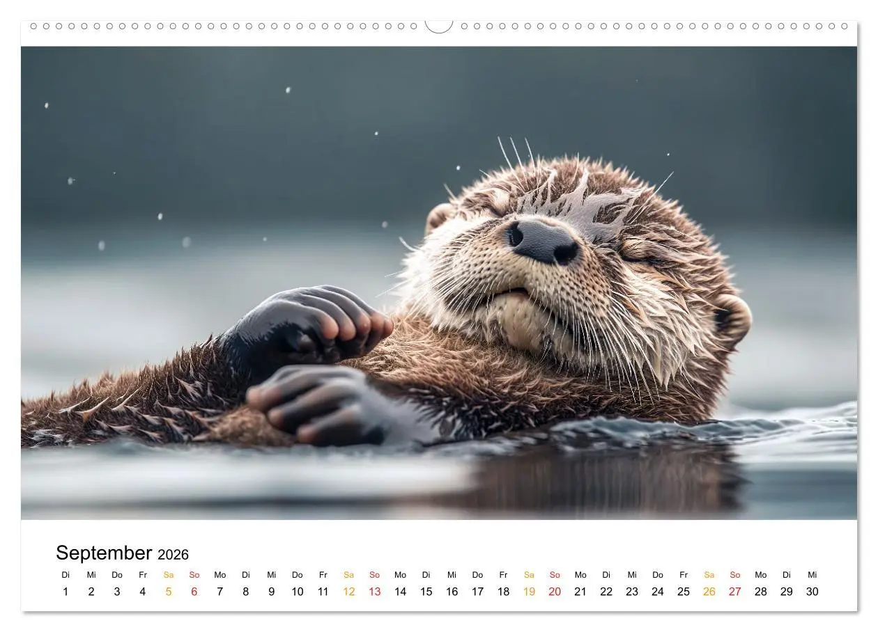 Bild: 9783457311806 | Wilde Heimat - Fischotter (Wandkalender 2026 DIN A2 quer), CALVENDO...