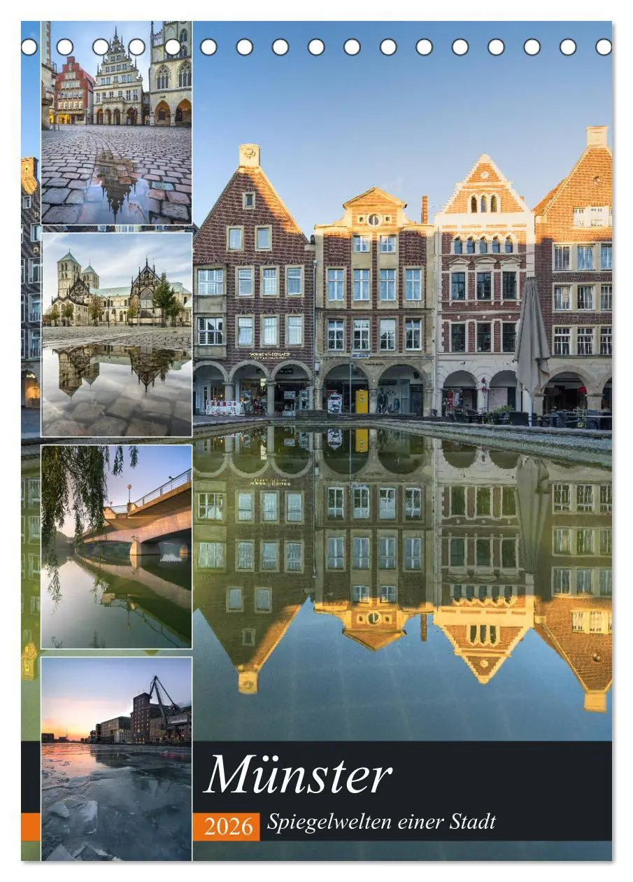 Cover: 9783516401806 | Münster - Spiegelwelten einer Stadt (Tischkalender 2026 DIN A5...