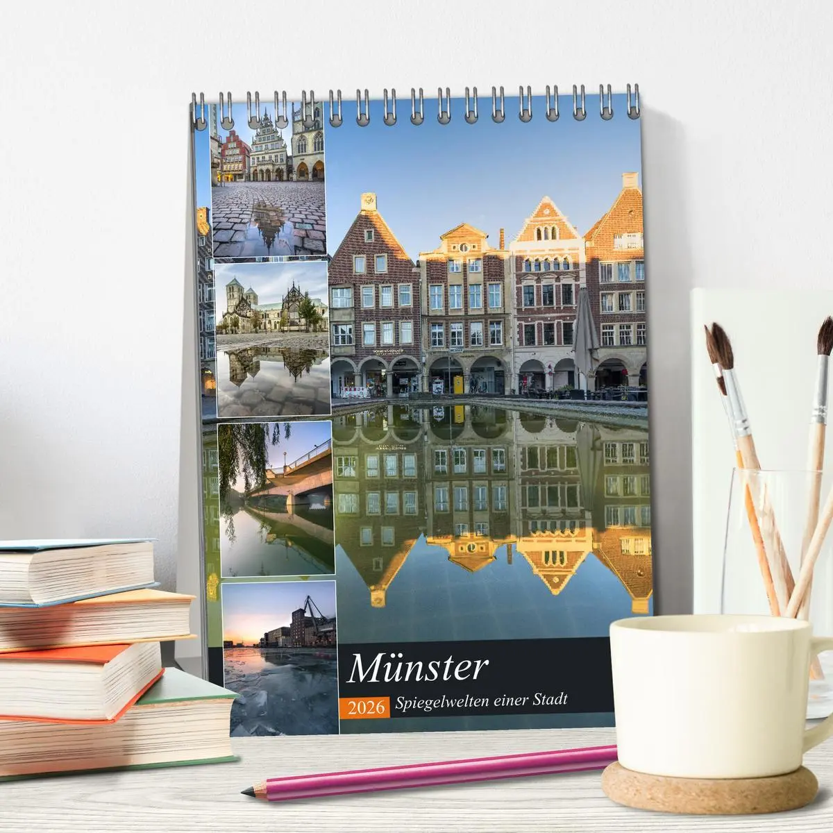 Bild: 9783516401806 | Münster - Spiegelwelten einer Stadt (Tischkalender 2026 DIN A5...
