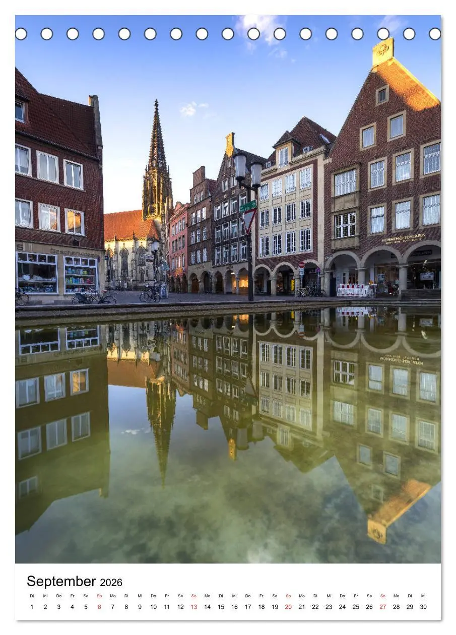 Bild: 9783516401806 | Münster - Spiegelwelten einer Stadt (Tischkalender 2026 DIN A5...