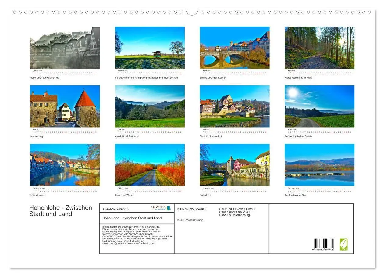 Bild: 9783569591806 | Hohenlohe - Zwischen Stadt und Land (Wandkalender 2027 DIN A2...