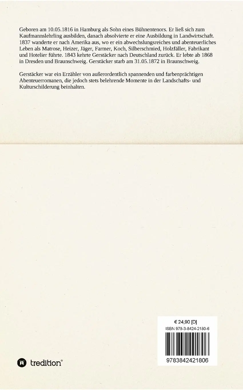 Rückseite: 9783842421806 | Unter dem Äquator | Friedrich Gerstäcker | Taschenbuch | 596 S. | 2016