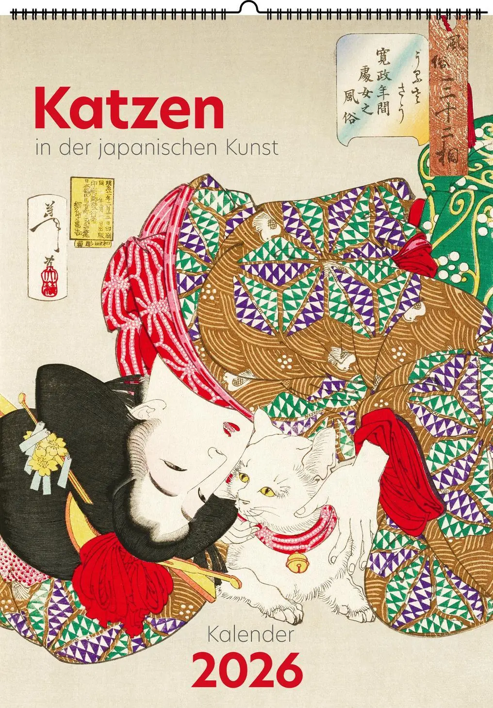 Cover: 9783968491806 | Katzen in der japanischen Kunst. Wandkalender 2026 | Kalender | 2026