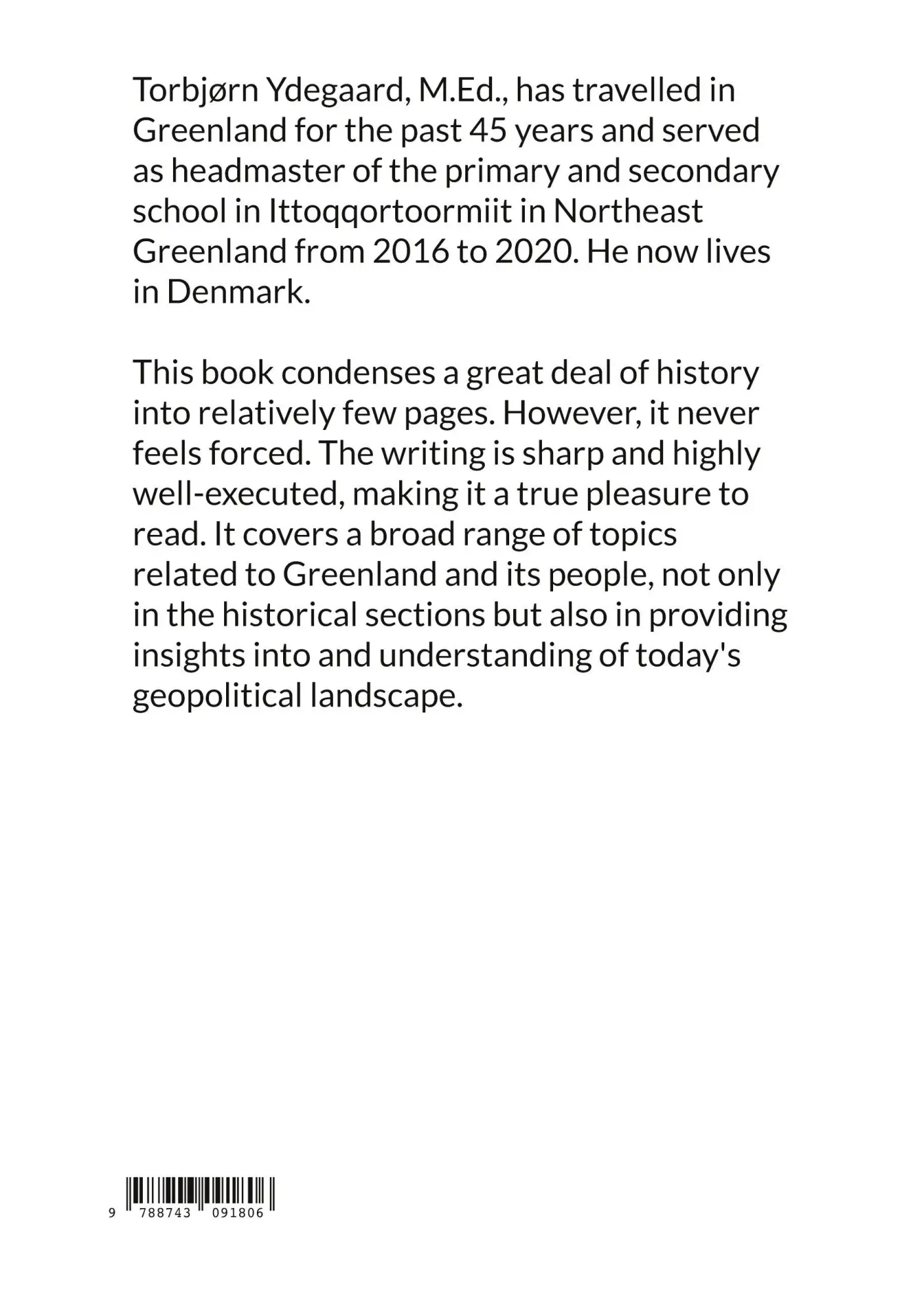 Rückseite: 9788743091806 | The History of Greenland | Torbjørn Ydegaard | Taschenbuch | Englisch