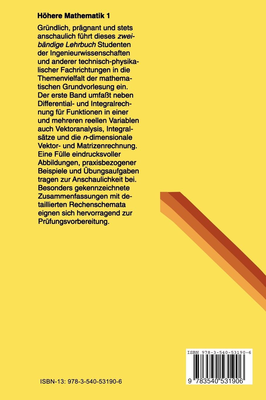 Rückseite: 9783540531906 | Höhere Mathematik | Kurt Meyberg (u. a.) | Taschenbuch | Deutsch