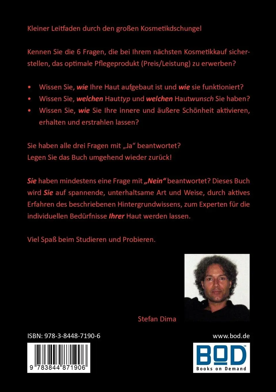Rückseite: 9783844871906 | Das Geheimnis Ihrer Schönheit | Stefan Dima | Taschenbuch | Paperback