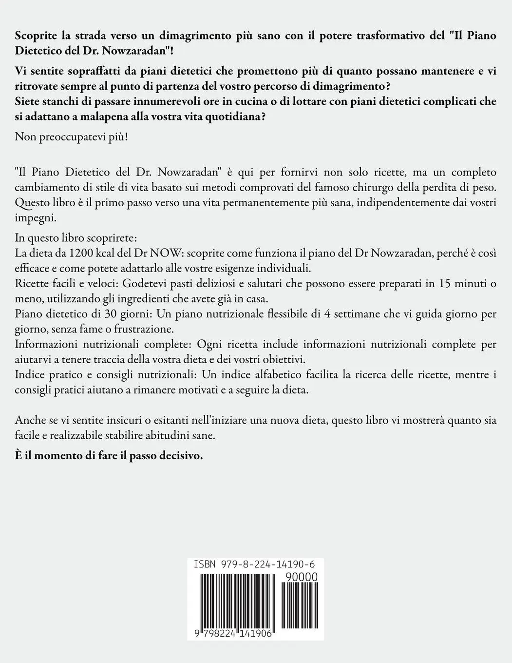 Rückseite: 9798224141906 | Il Piano Dietetico del Dr. Nowzaradan | Mariagrazia Cecchetto | Buch