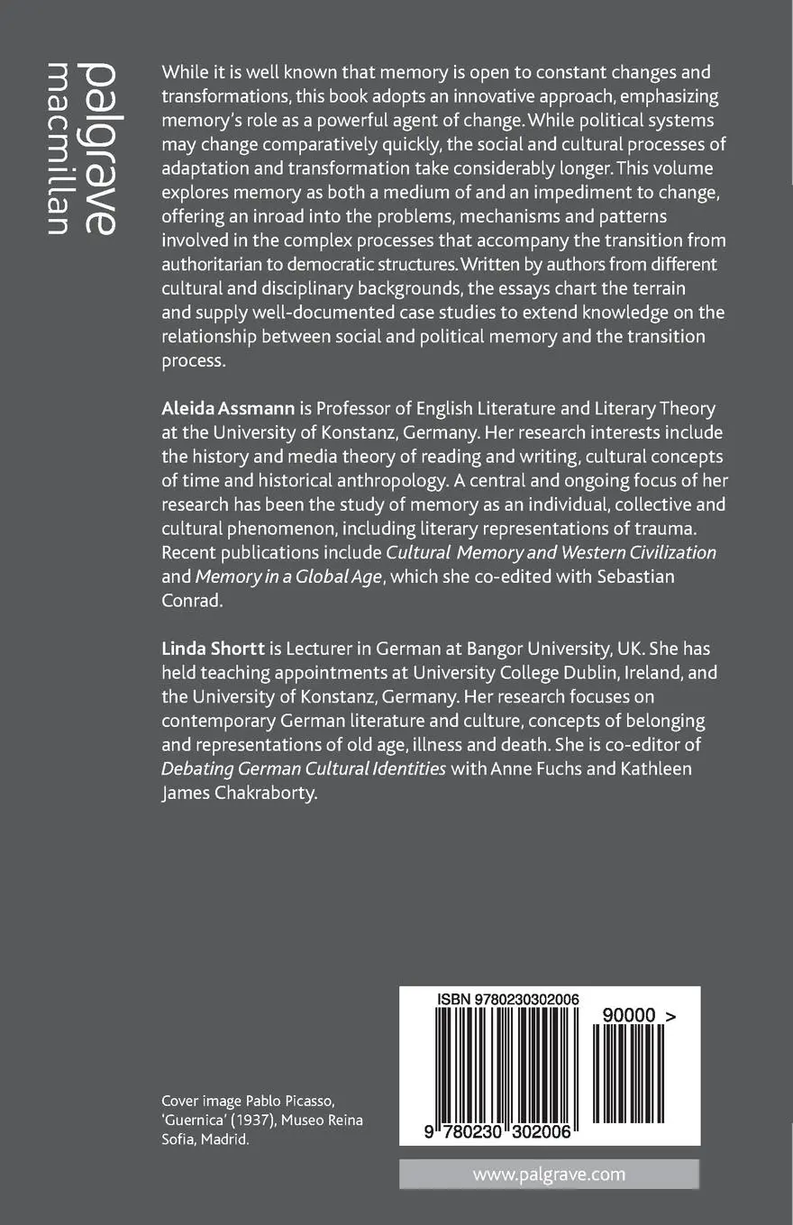 Rückseite: 9780230302006 | Memory and Political Change | A. Assmann (u. a.) | Taschenbuch | xviii