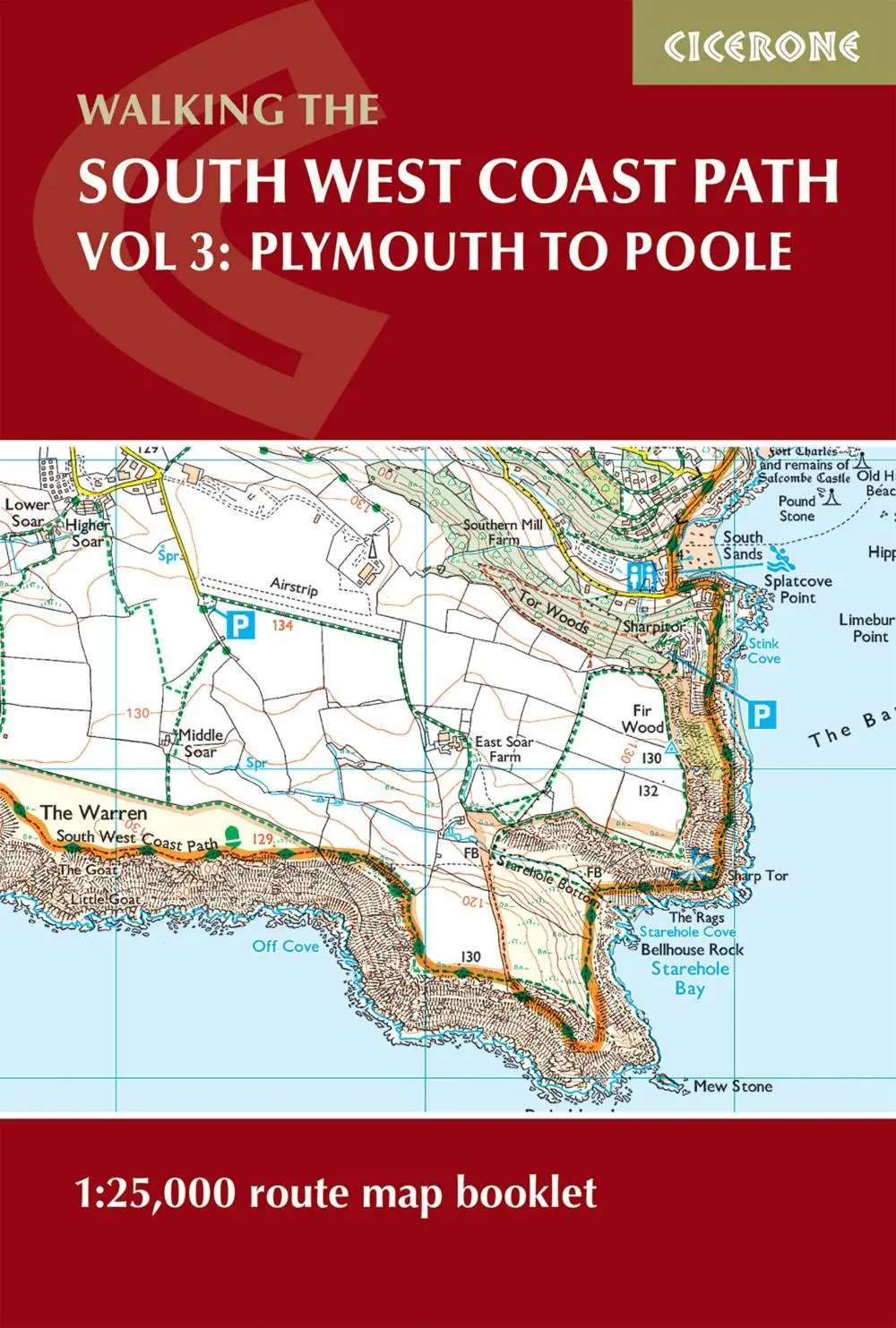Cover: 9781786312006 | South West Coast Path Map Booklet - Vol 3: Plymouth to Poole | Dillon