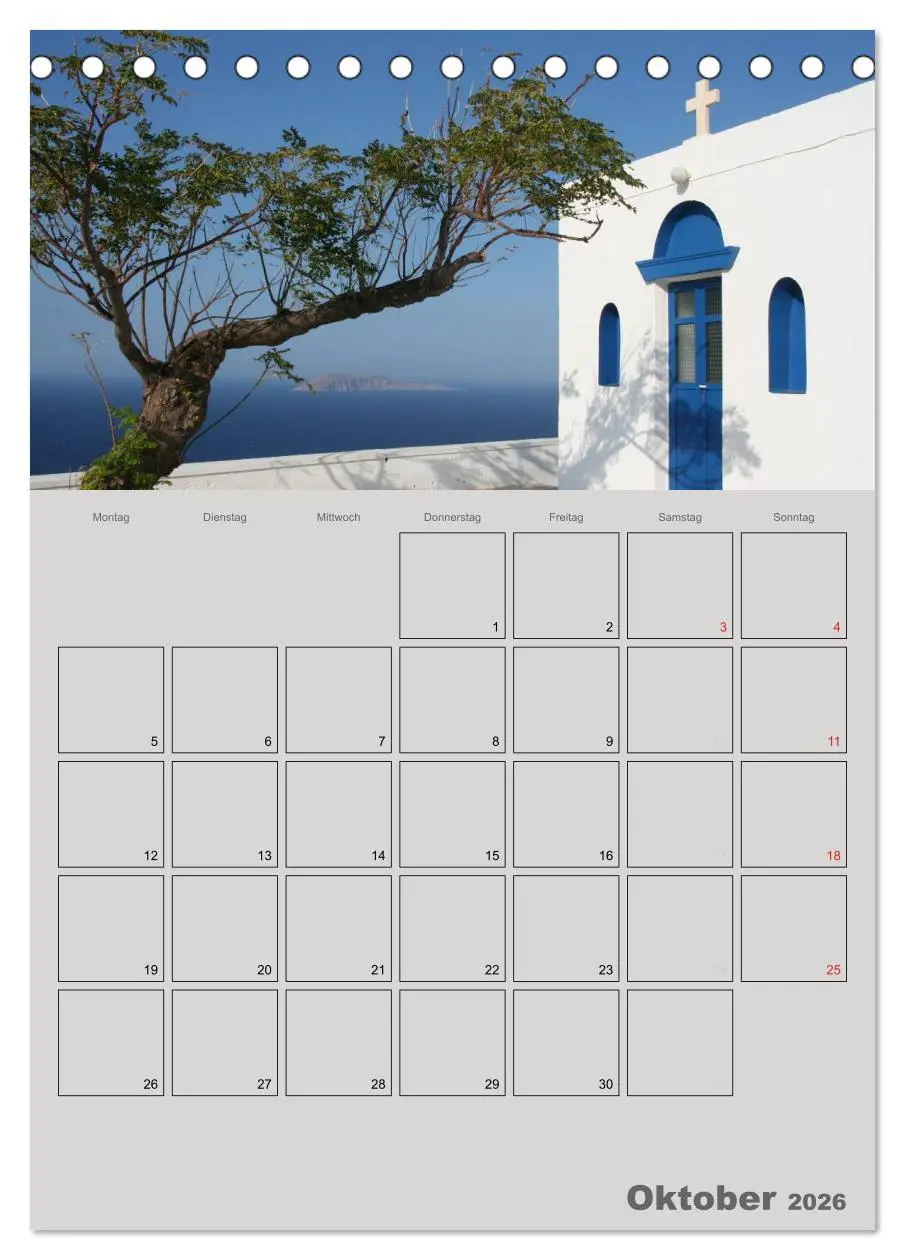 Bild: 9783516452006 | Kykladen, Perlen der Ägäis (Tischkalender 2026 DIN A5 hoch),...