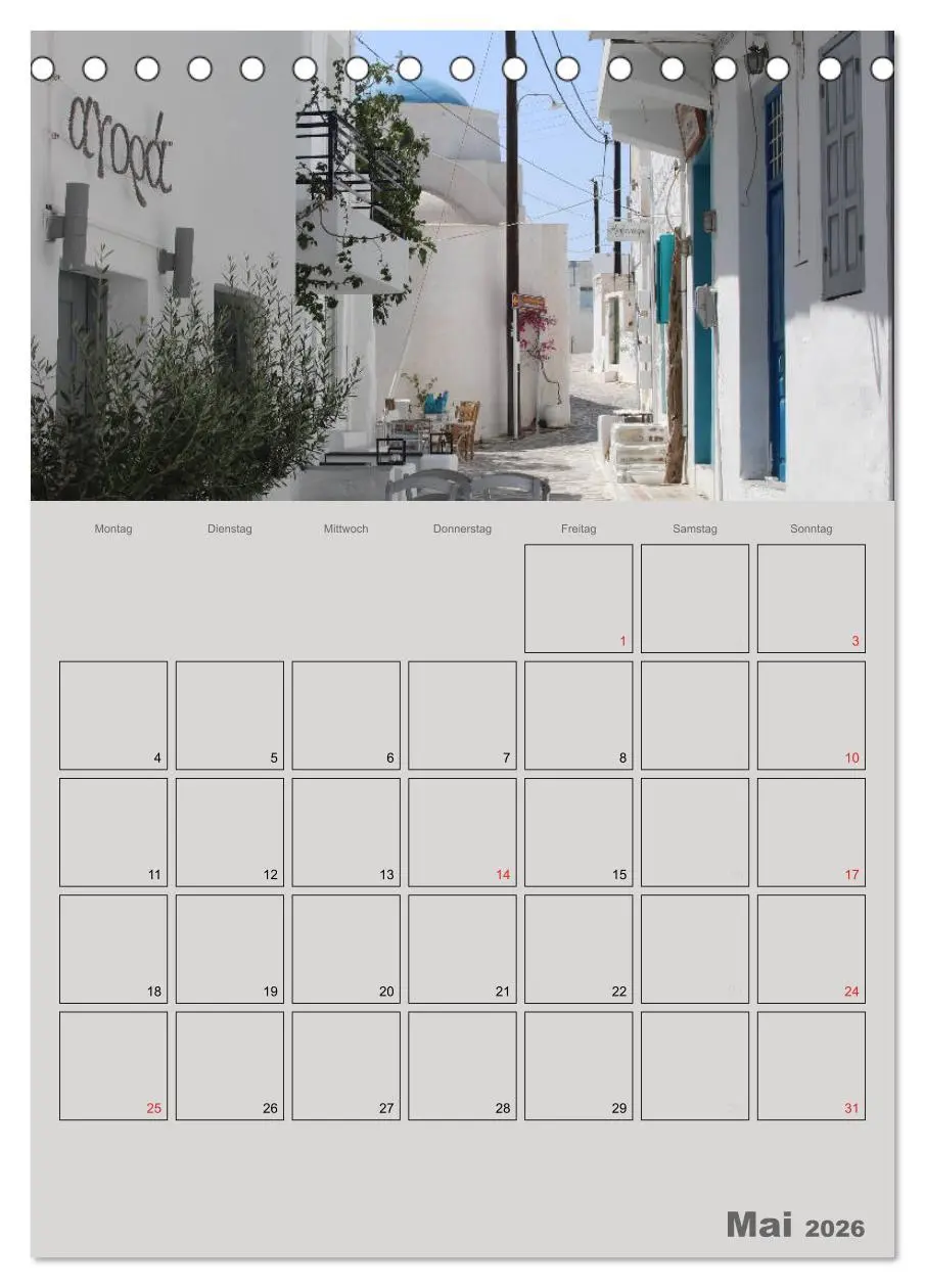 Bild: 9783516452006 | Kykladen, Perlen der Ägäis (Tischkalender 2026 DIN A5 hoch),...