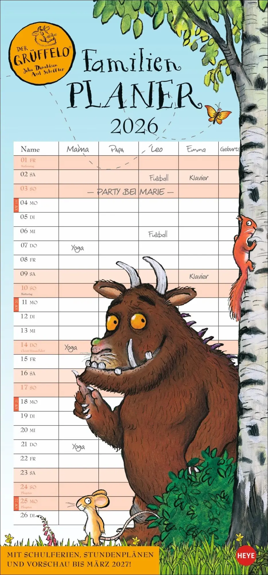 Cover: 9783756412006 | Der Grüffelo Familienplaner 2026 | Kalender | Familienplaner Athesia
