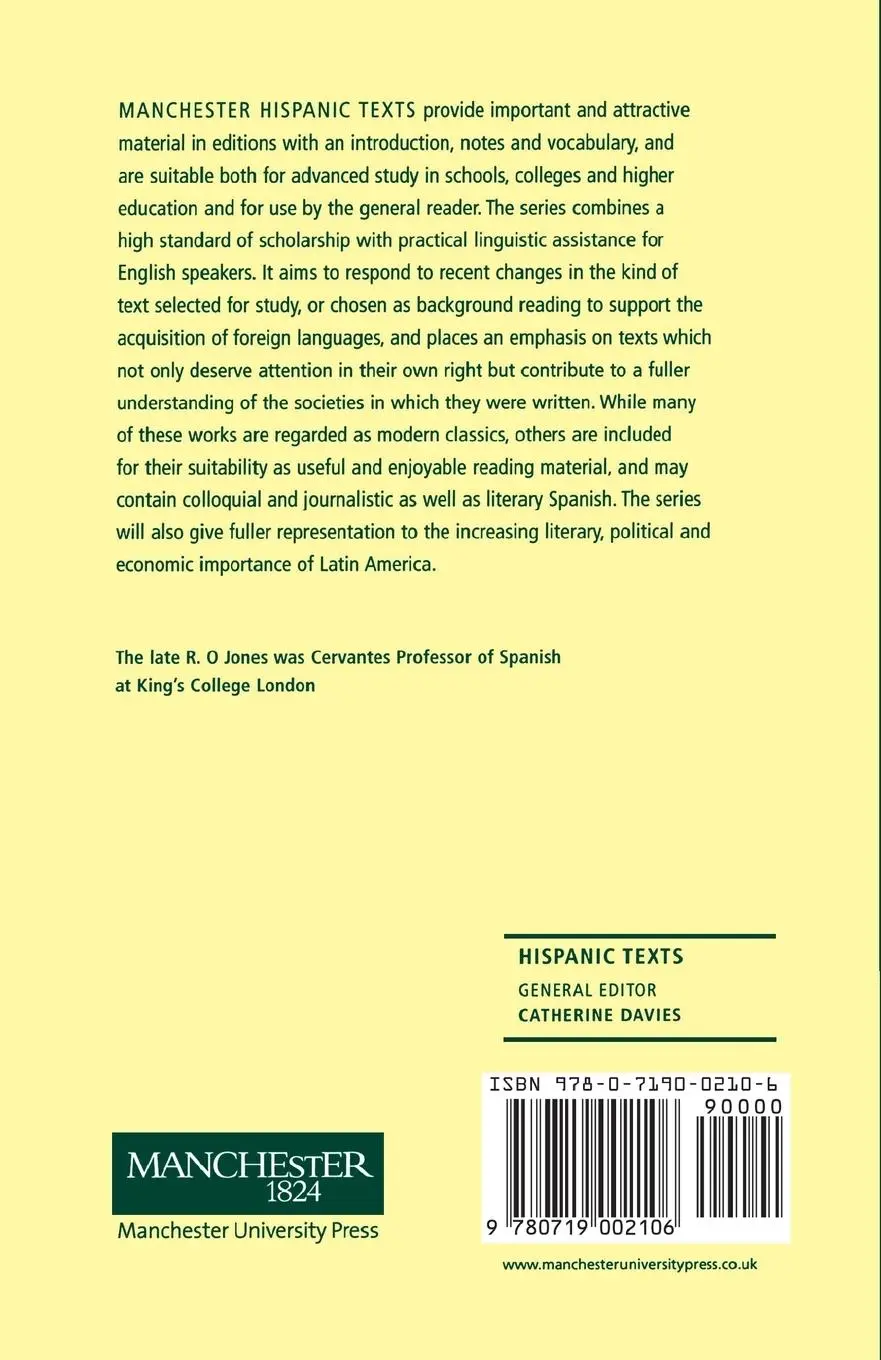 Rückseite: 9780719002106 | La Vida de Lazarillo de Tormes | R O Jones | Taschenbuch | Englisch