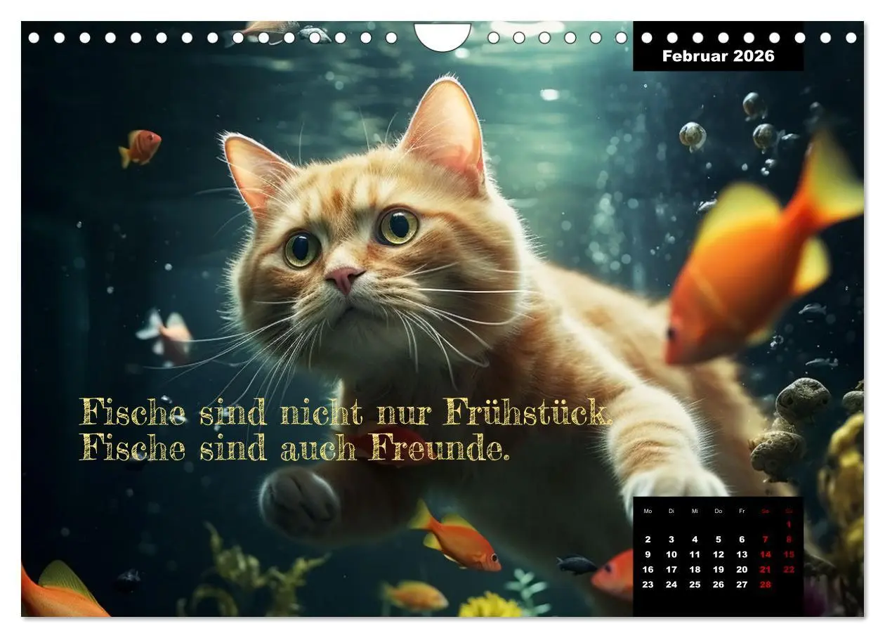 Bild: 9783457352106 | Katzen können alles, außer traurig. (Wandkalender 2026 DIN A4...