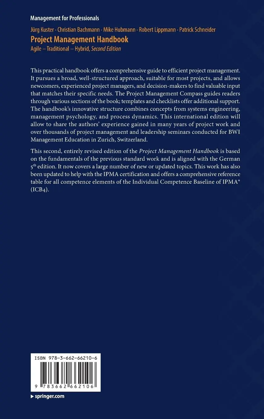Rückseite: 9783662662106 | Project Management Handbook | Agile - Traditional - Hybrid | Buch