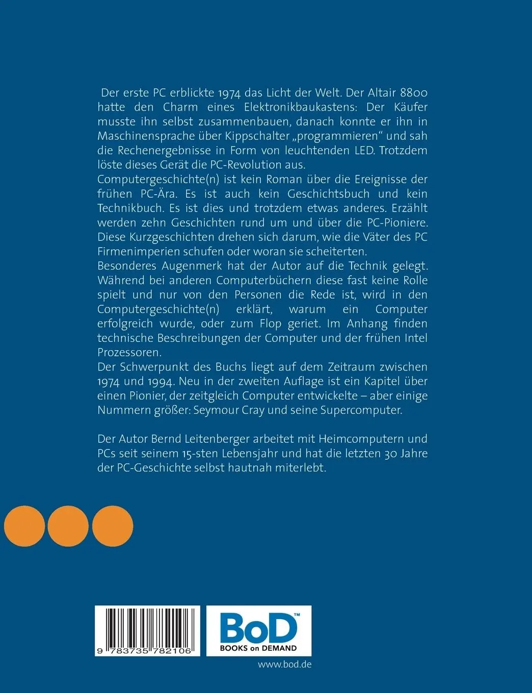 Rückseite: 9783735782106 | Computergeschichte(n) | Die ersten Jahre des PC | Bernd Leitenberger