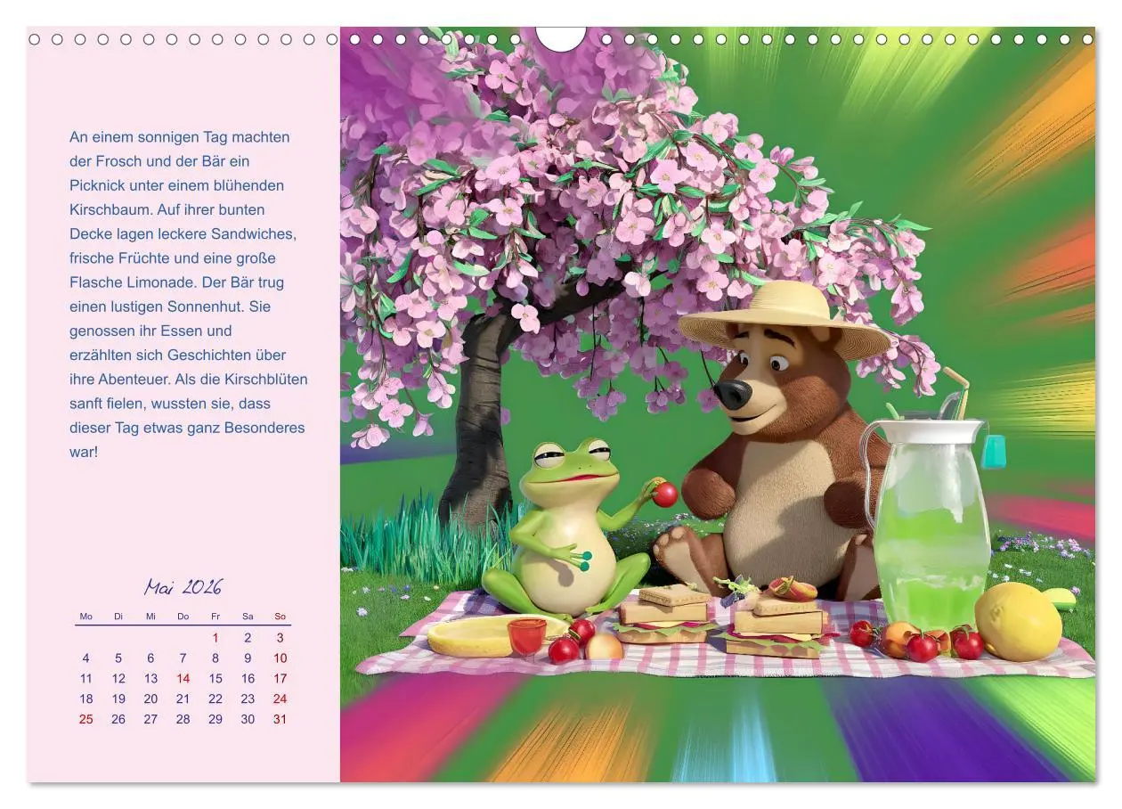 Bild: 9783457332306 | Der Frosch und der Bär - Ein Jahr voller Abenteuer (Wandkalender...