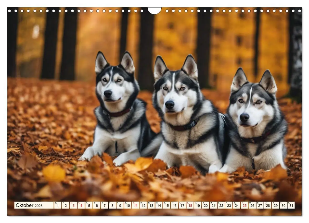 Bild: 9783457402306 | Siberian Huskies - die Extremsportler (Wandkalender 2026 DIN A3...