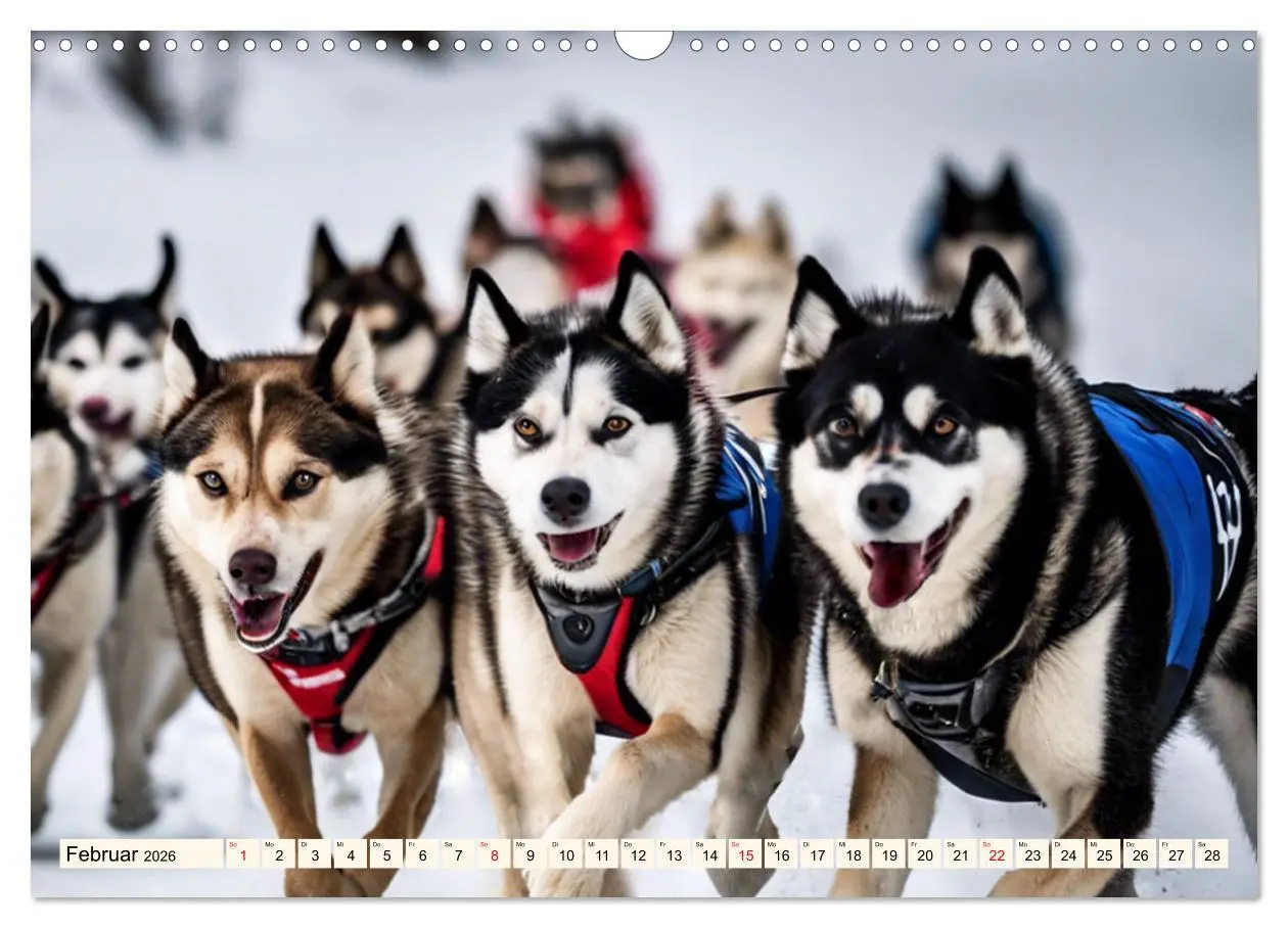 Bild: 9783457402306 | Siberian Huskies - die Extremsportler (Wandkalender 2026 DIN A3...