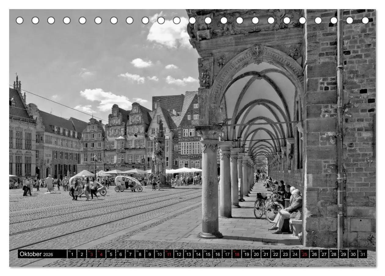 Bild: 9783516042306 | Historisches Bremen (Tischkalender 2026 DIN A5 quer), CALVENDO...