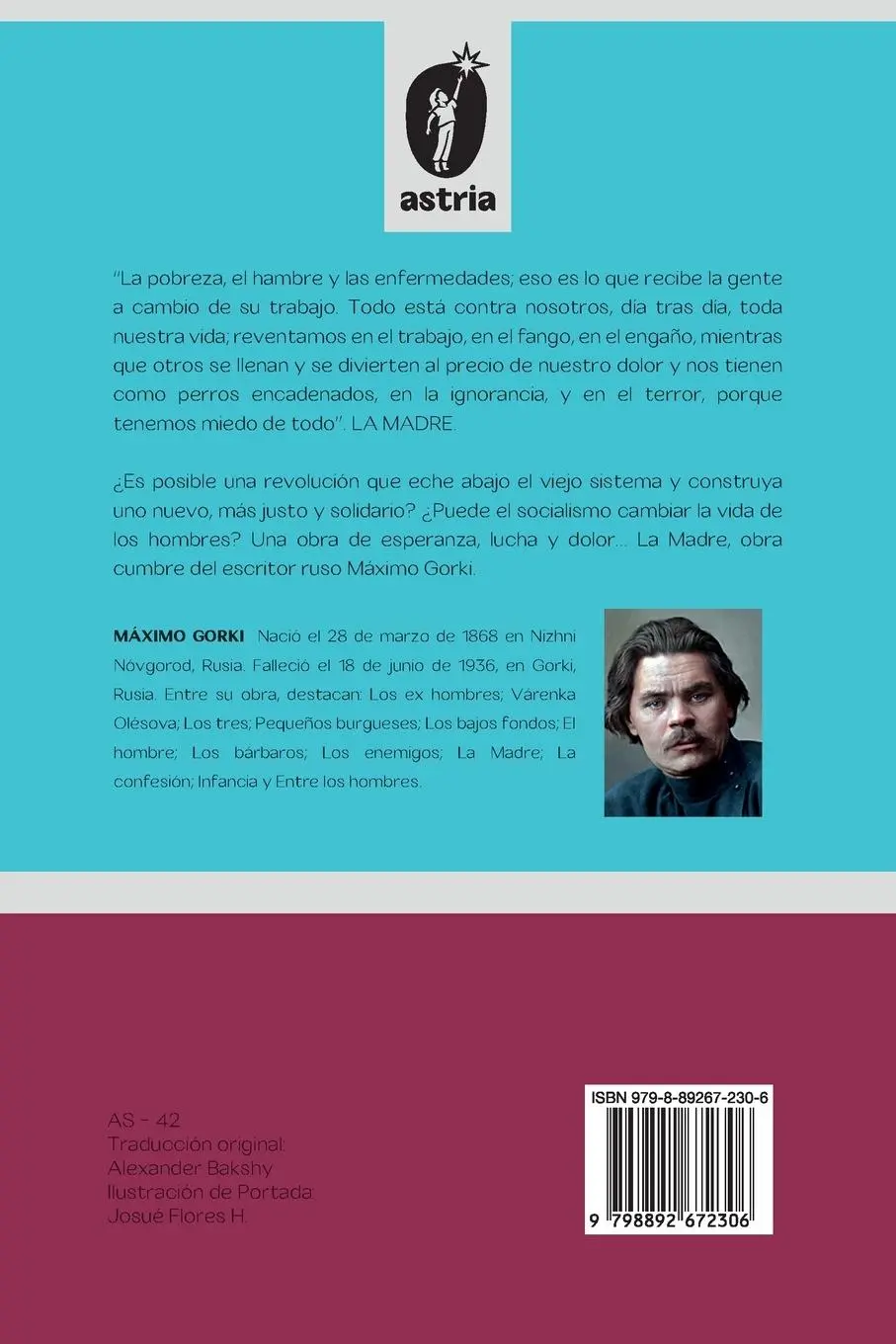Rückseite: 9798892672306 | La Madre | Máximo Gorki | Taschenbuch | Spanisch | 2024