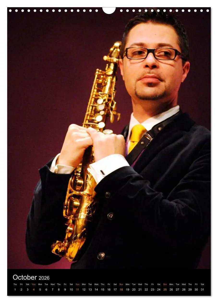 Bild: 9783516582406 | Jazz Saxophonists 2026 (Wall Calendar 2026 DIN A3 portrait),...