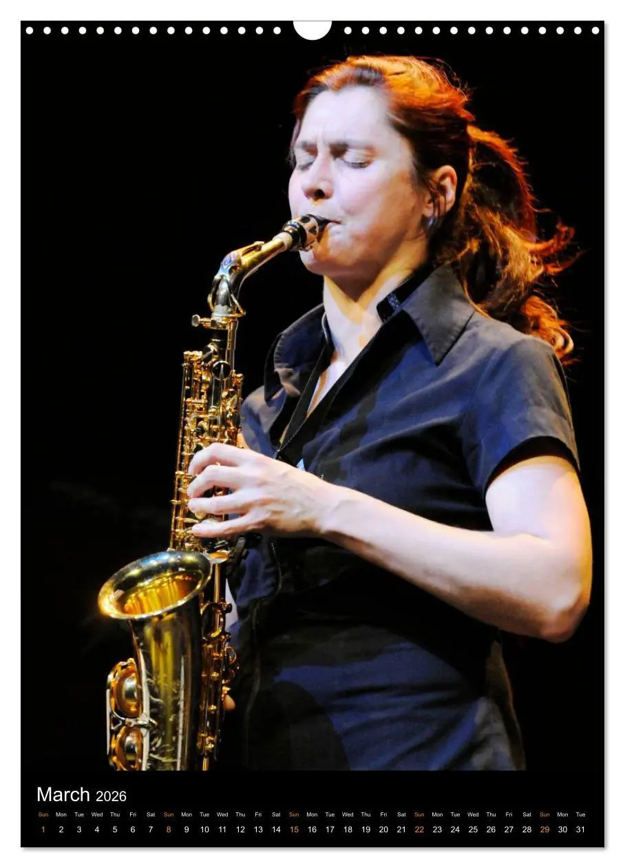 Bild: 9783516582406 | Jazz Saxophonists 2026 (Wall Calendar 2026 DIN A3 portrait),...