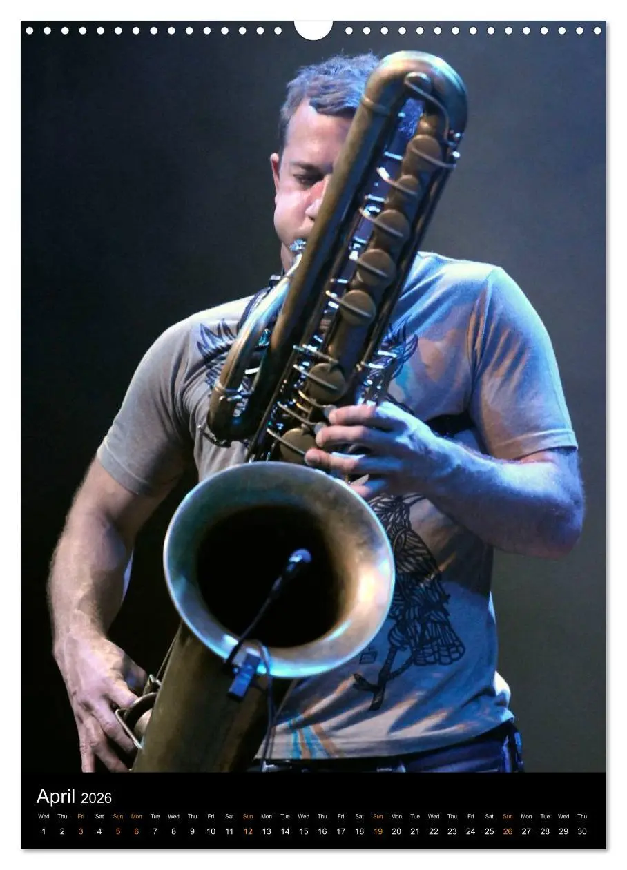 Bild: 9783516582406 | Jazz Saxophonists 2026 (Wall Calendar 2026 DIN A3 portrait),...