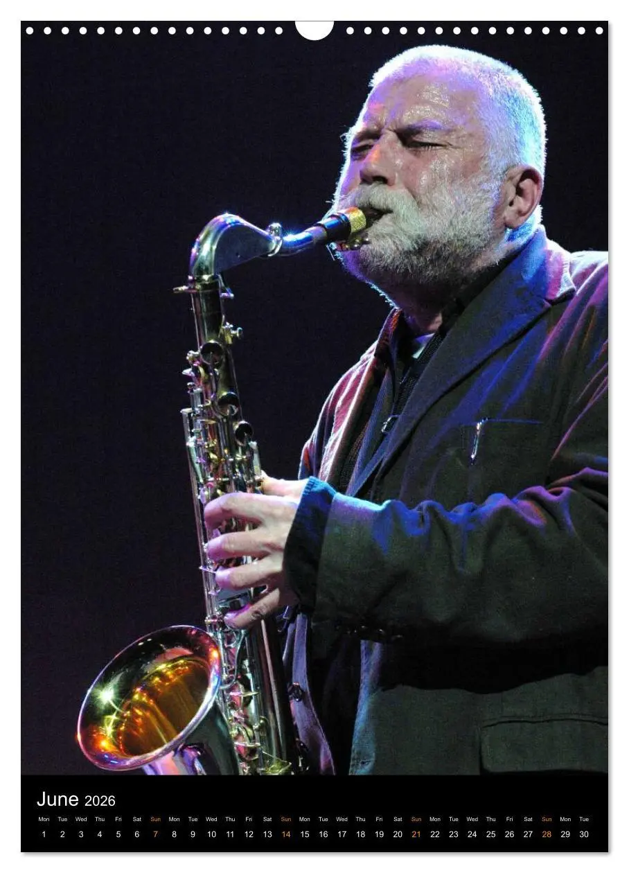 Bild: 9783516582406 | Jazz Saxophonists 2026 (Wall Calendar 2026 DIN A3 portrait),...